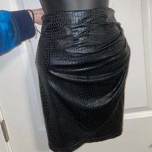faux leather skirt